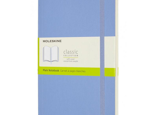 Блокнот Moleskine Classic Soft Large A5 120 листов без линовки голубой на сшивке (130x210 мм)